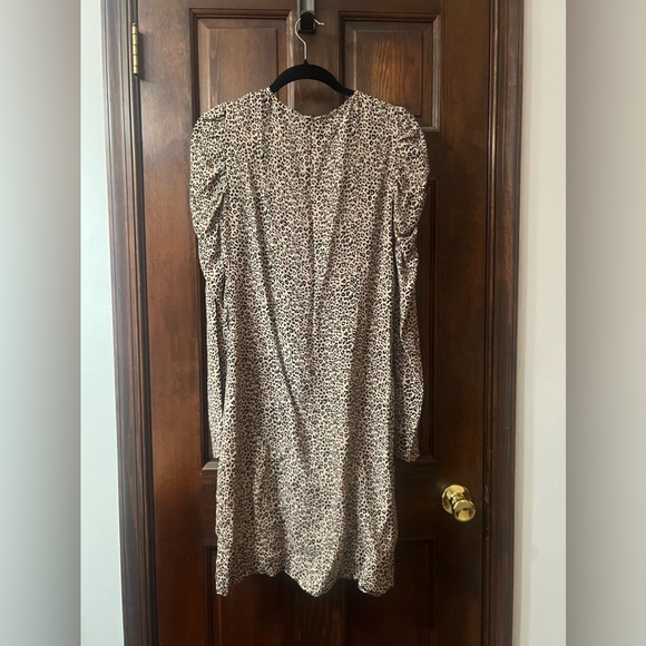 Anine Bing Kingston Long Sleeve Leopard Print Dress - Picture 7 of 10